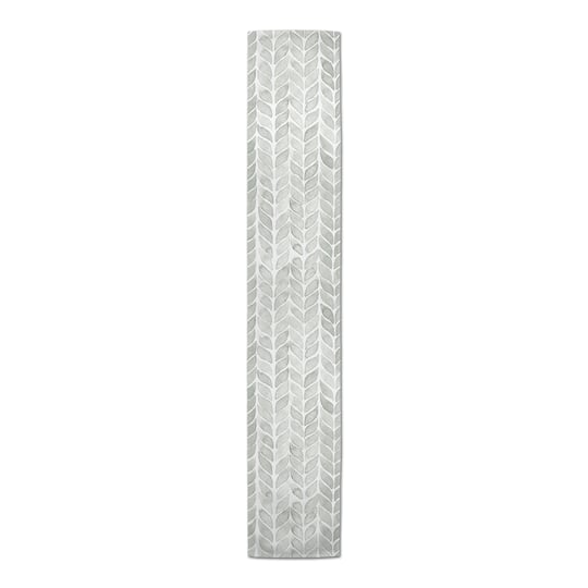 72" Soft Green Chevron Pattern Cotton Twill Table Runner